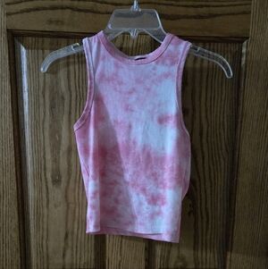 Vibrant Pink Tie-Dye Women's Tank Top